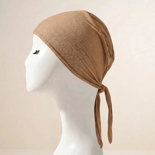 Dark grey Tieback hijab cap