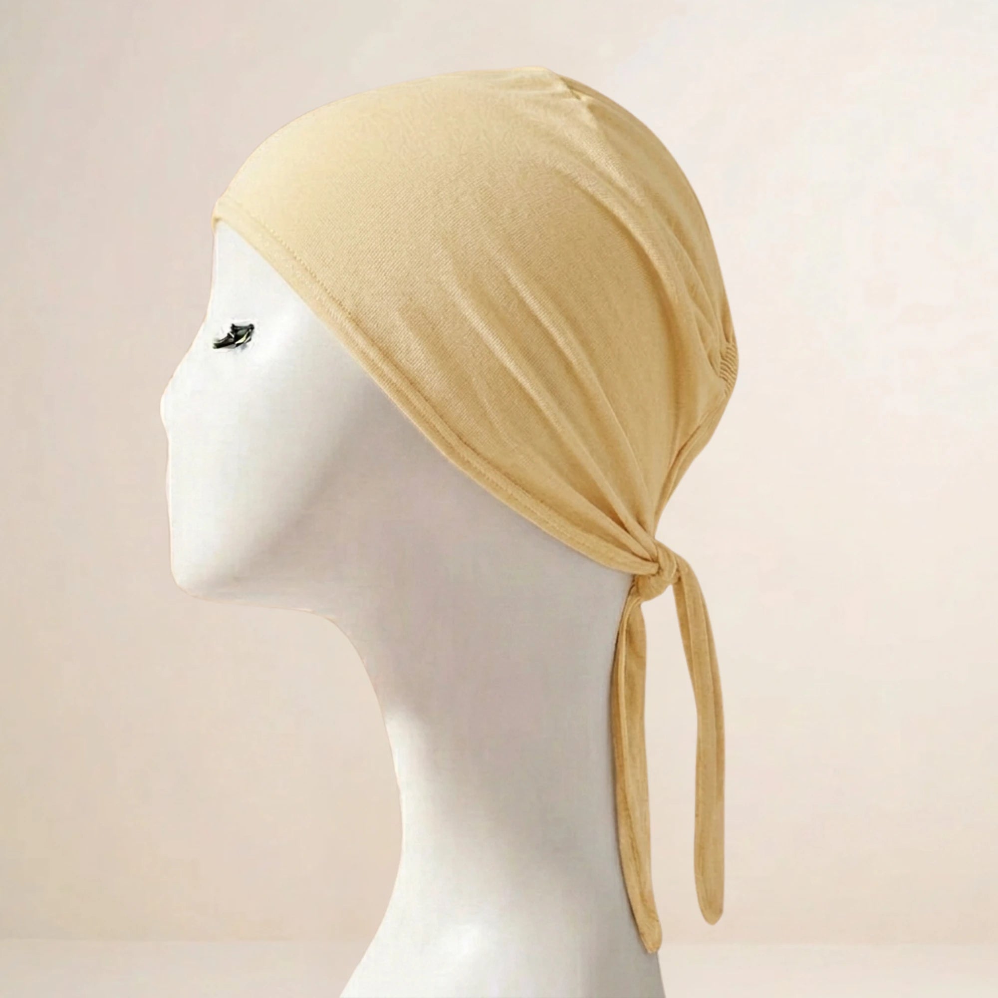 Dark grey Tieback hijab cap