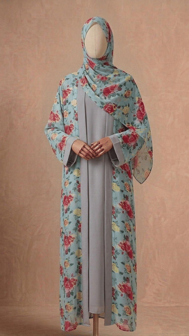 Twilight 03 peice double upper abaya