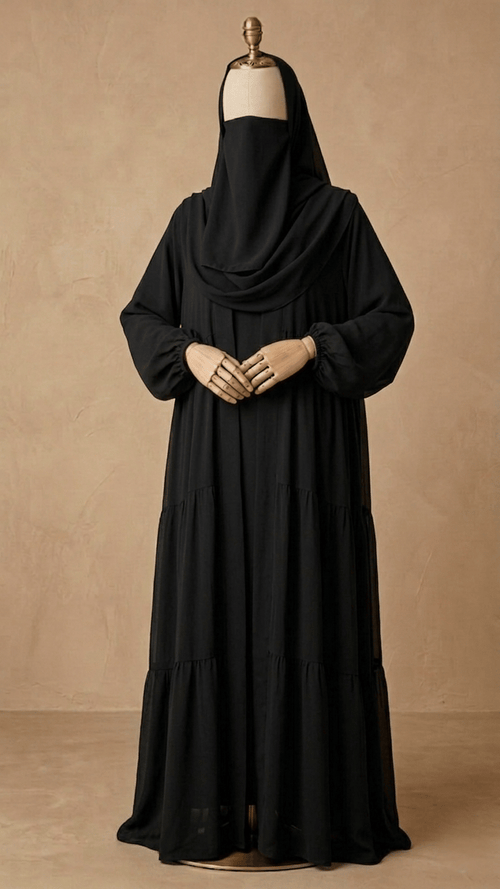 (Wave Steps  موجات الدرج ) 04 piece abaya