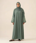 Amala embroidered open front abaya