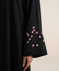 Abeer Black open front abaya