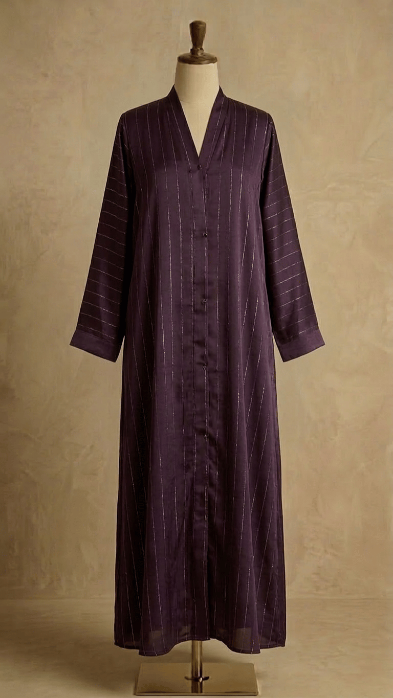 Zari Line open front abaya