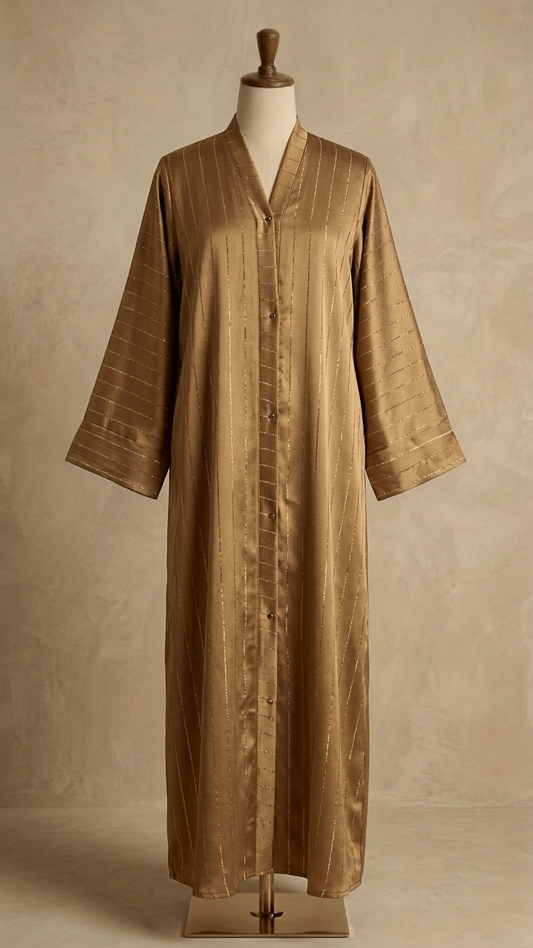Zari Line open front abaya