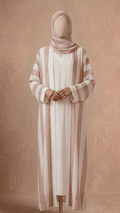 Elanor 03 peice double upper abaya .