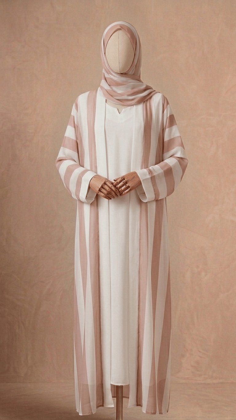 Elanor 03 peice double upper abaya .
