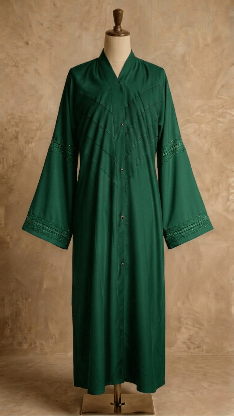 Tarkashi open front abaya.