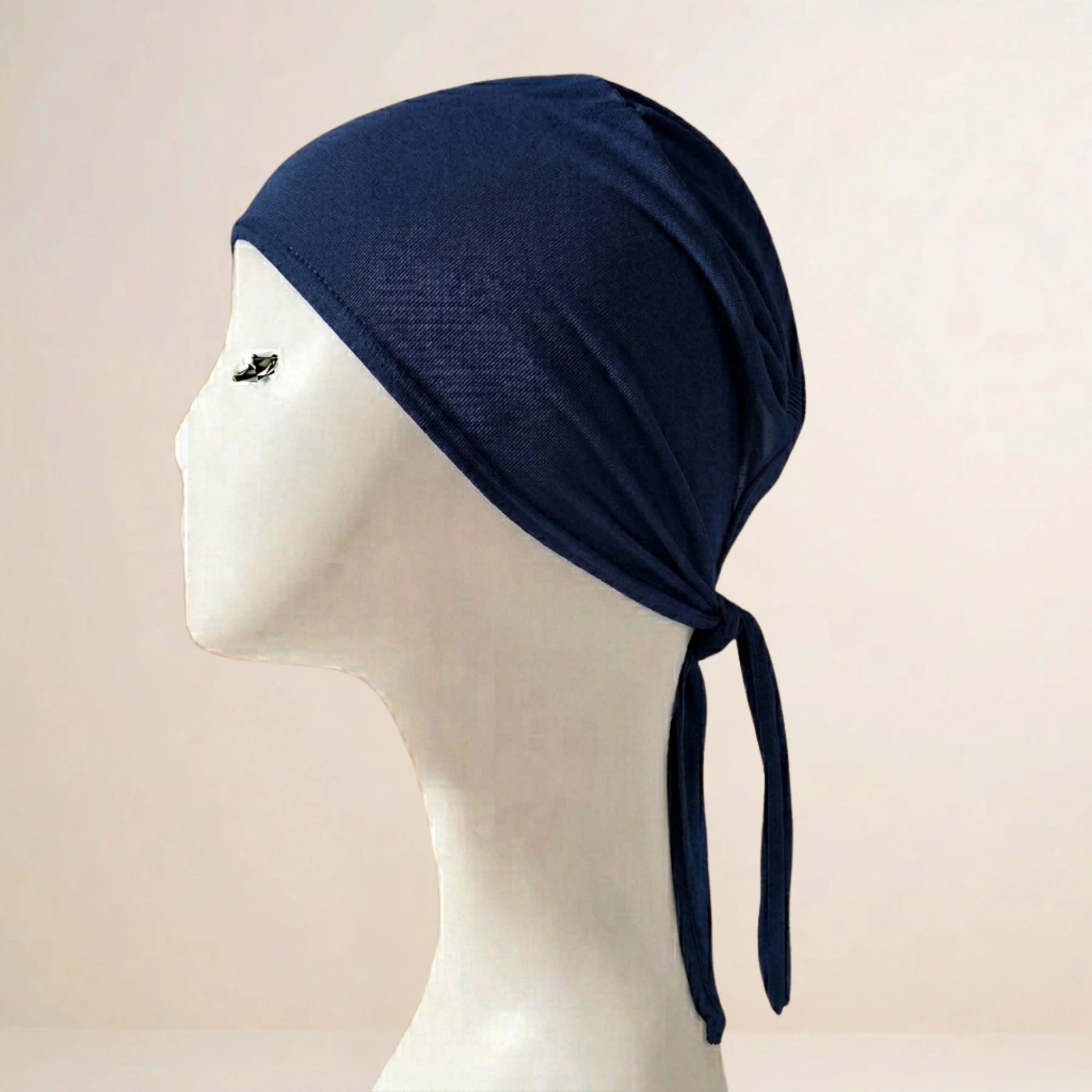 Dark grey Tieback hijab cap