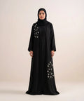 Flourish black embroidery abaya
