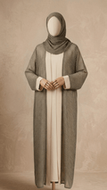 Harmony 03 piece double upper abaya .