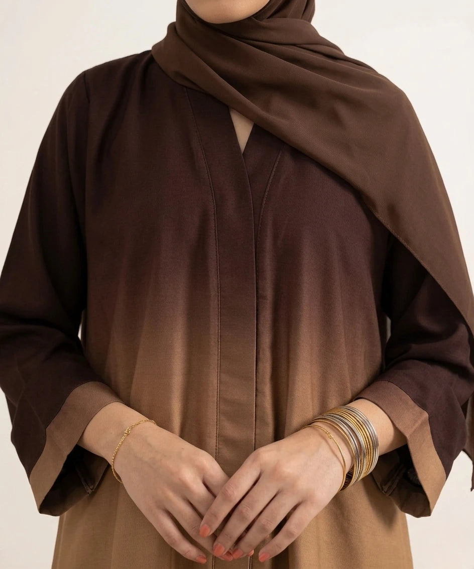 Shade open front abaya