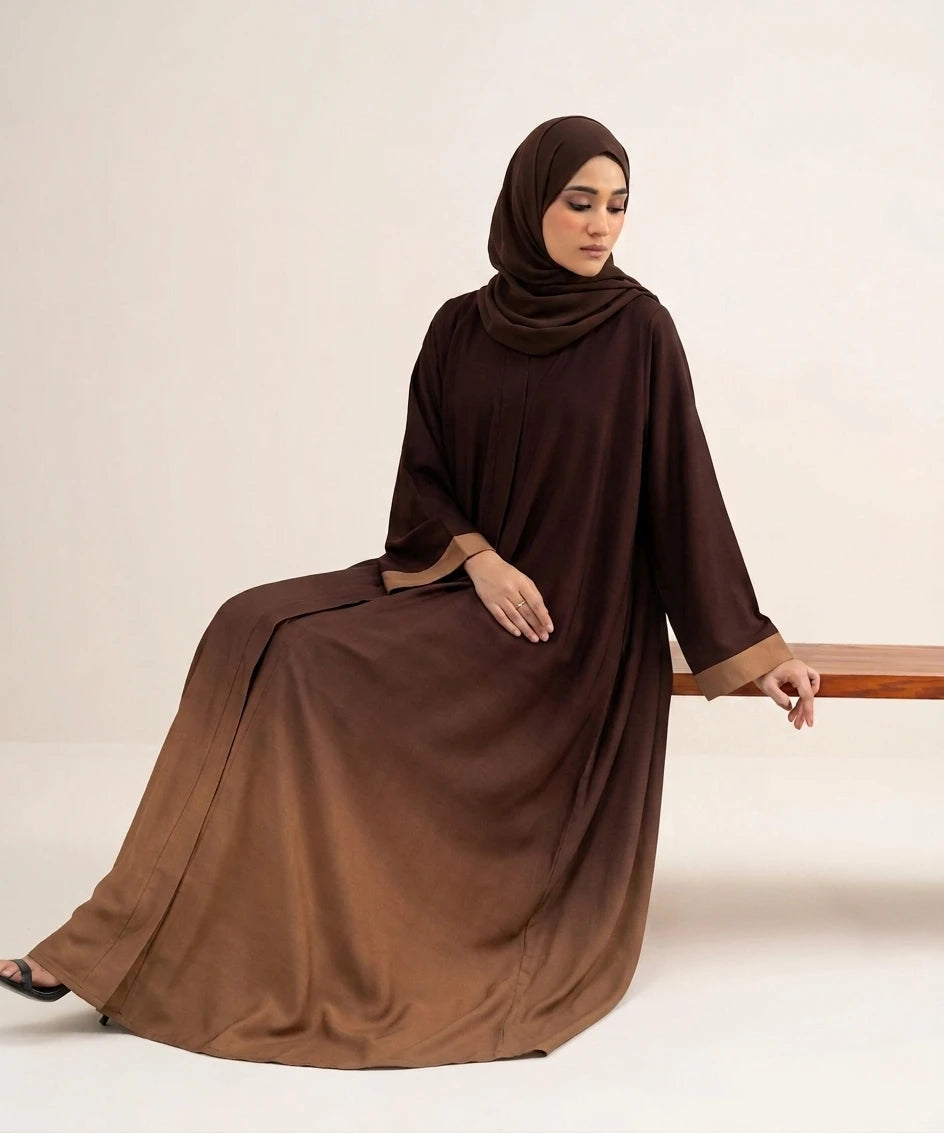 Shade open front abaya