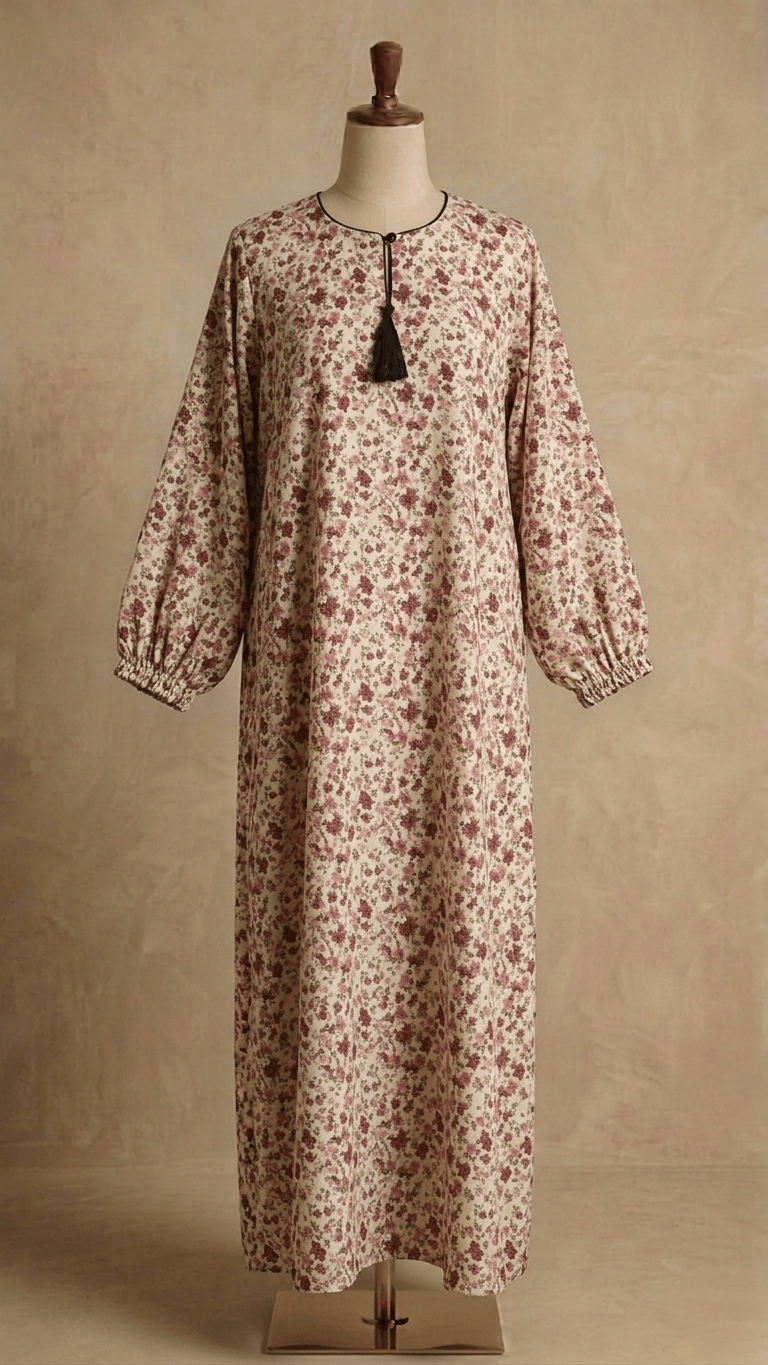 Blossom printed abaya .