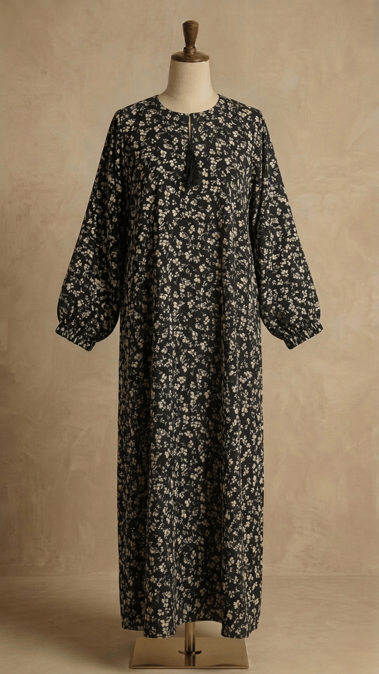 Nightbloom printed abaya