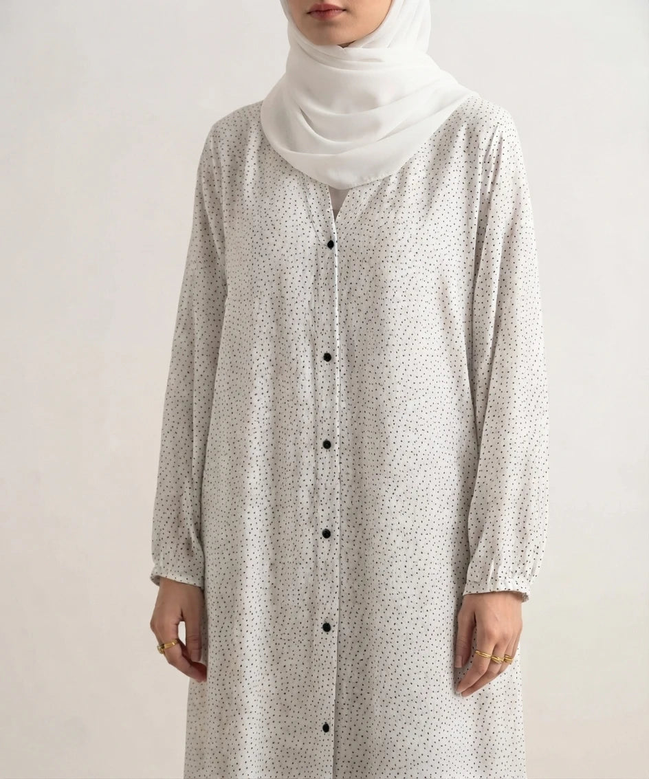 Polka printed abaya .
