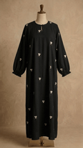 Ethereal embroidery abaya.