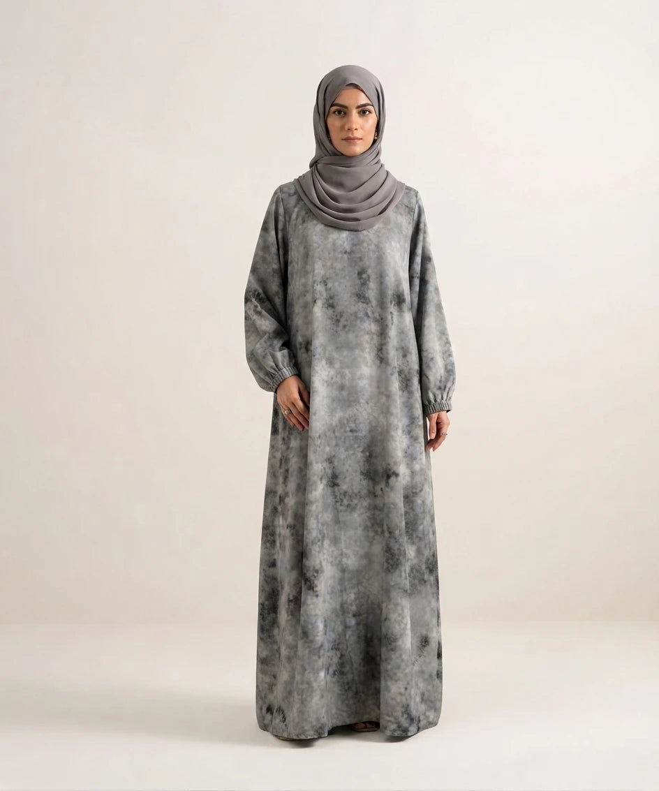 Dusk printed abaya