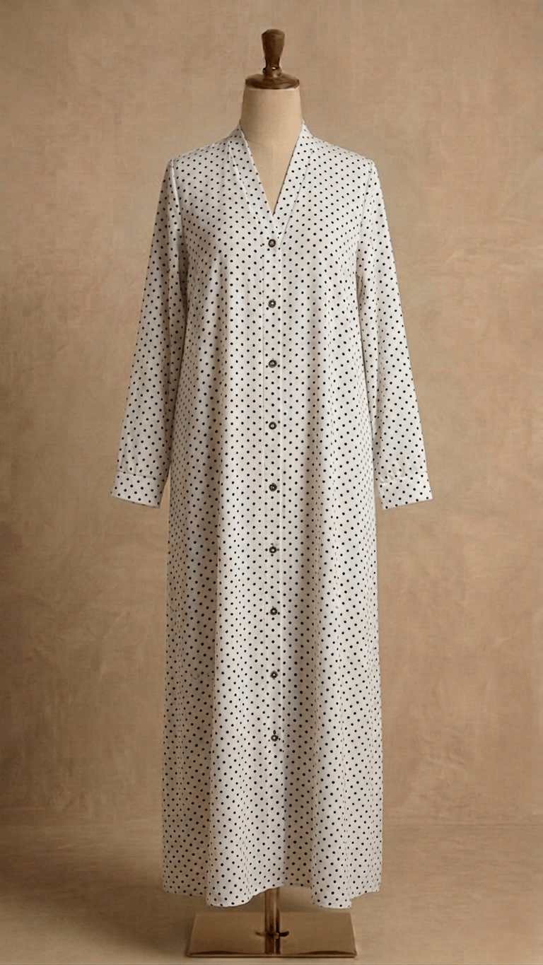 Polka printed abaya .