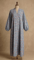 Blush printed abaya .