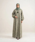 Mist printed abaya