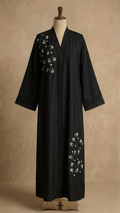 Flourish black embroidery abaya