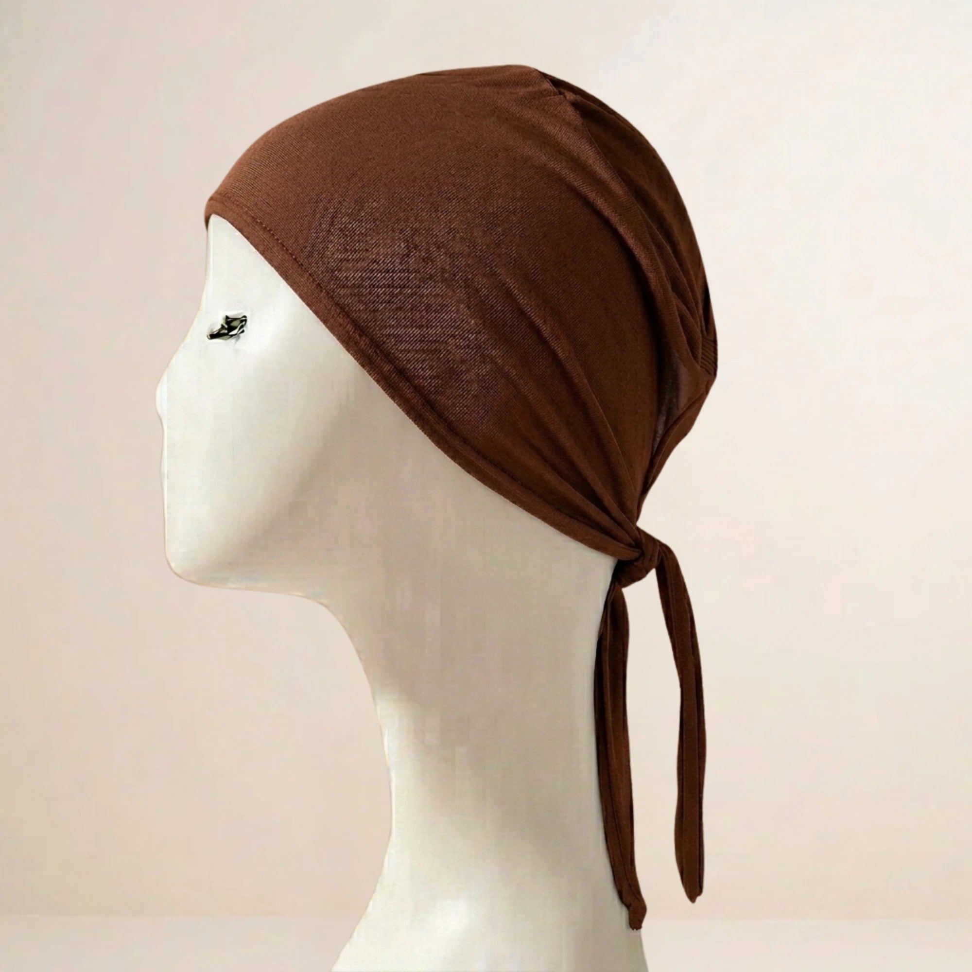 Dark grey Tieback hijab cap