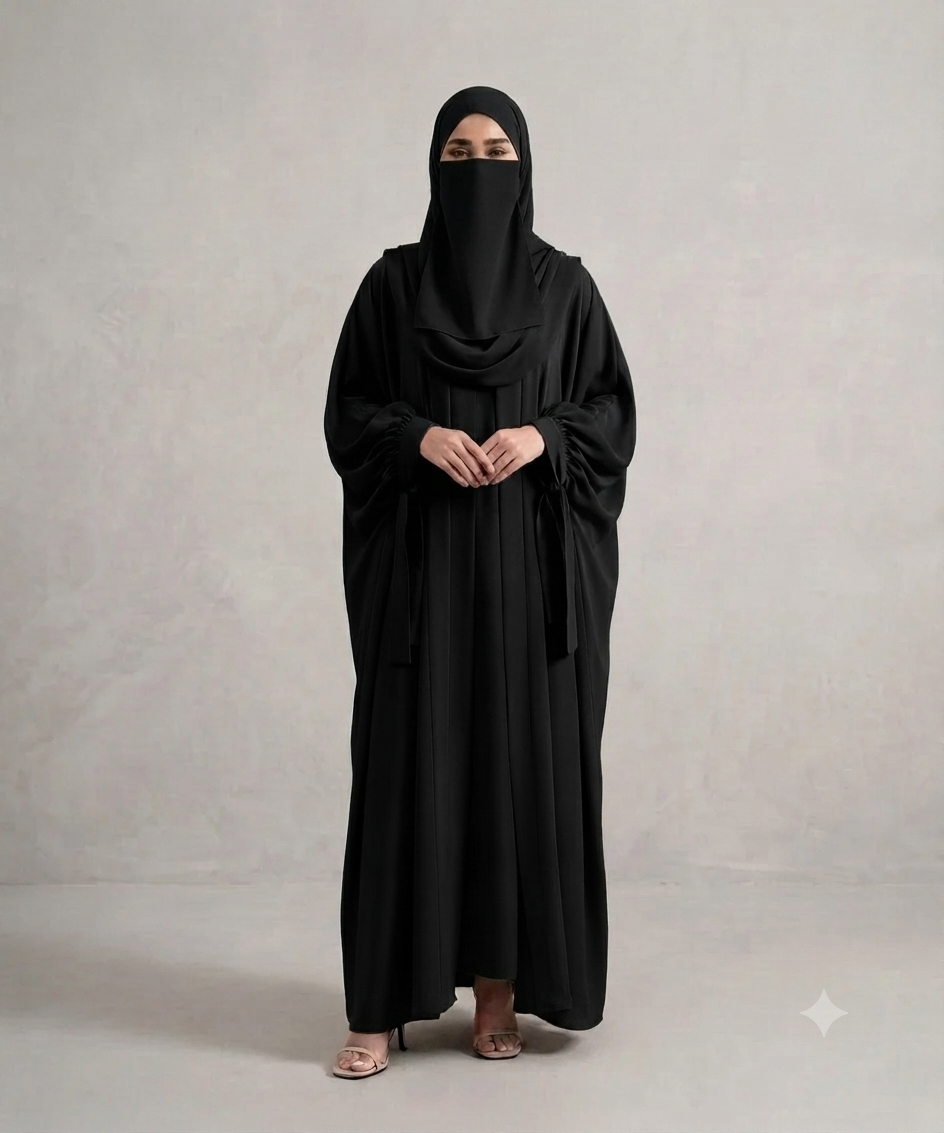 Butterfly Wing  04 piece kaftan abaya